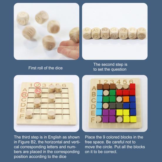 1 Set Jigsaw Board Toys Filled with 3D Colorful Building Blocks Intellectual Game Thinking Exercise Assembly Toy Wooden Puzzle Board