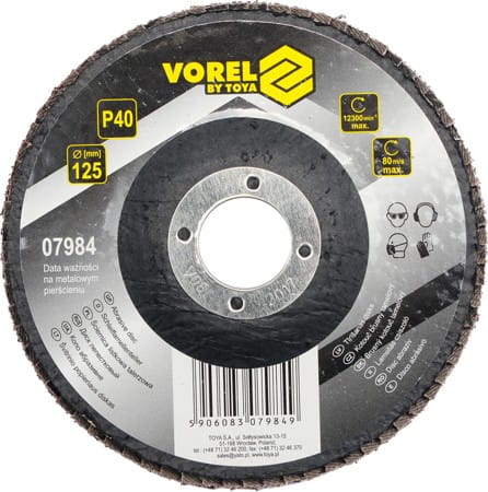 Vorel Flap Wheel 125Mm P 40 Flap For Angle Grinder