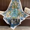 90*90Cm Square Silk Scarf Women Fashion Designer Leopard Print Foulard Soft Satin Shawl Kerchief Scarfs Neck Headscarf Bandana