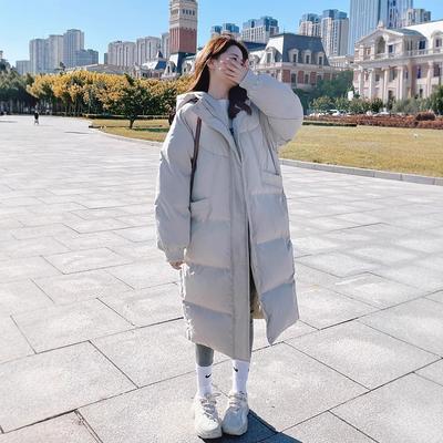 Down Cotton-padded Jacket for Women's Winter New Loose Small Thickened Long Knee-padded Jacket for Women