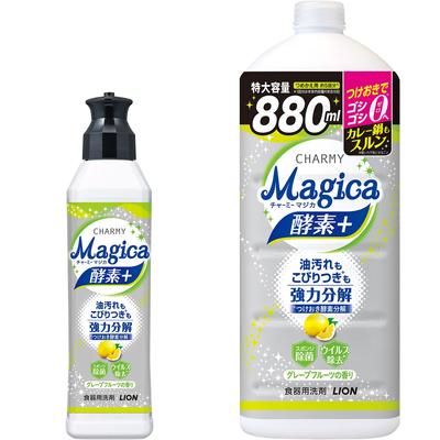CHARMY Magica Charmy Magica Detergente para Lavar Louça Enzima Aroma de Toranja Corpo Principal Tamanho Grande de Recarga [Compra em Grande Quantidade] + (Mais) +