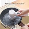Gray Electric Cleaning Brush for Kitchen, Bathroom, and Shoe Cleaning