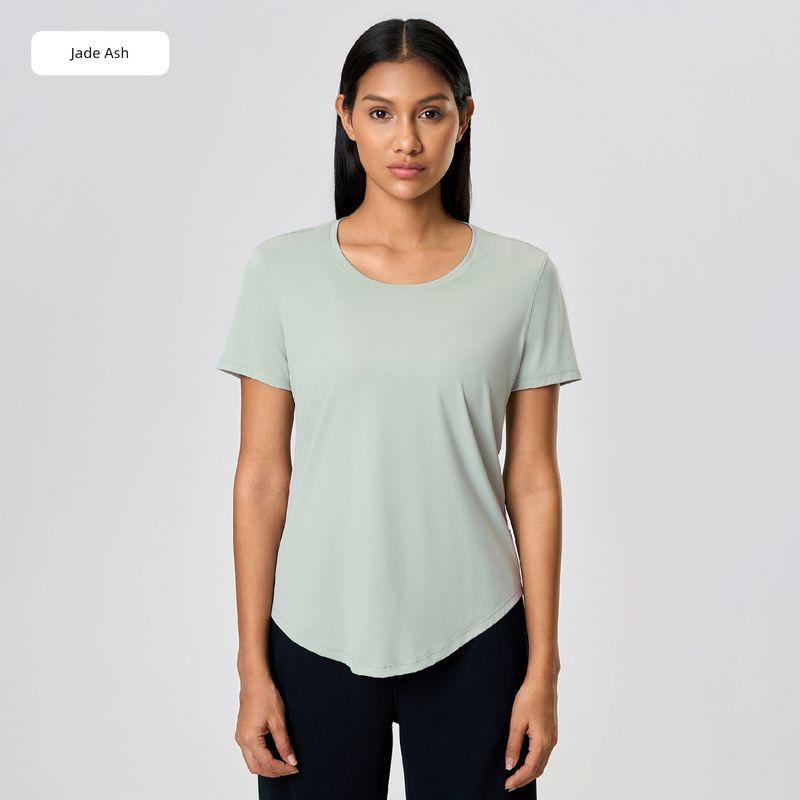 

Женская спортивная футболка для йоги и тренировок в зале в K-стиле Jade Gray (NEW) S