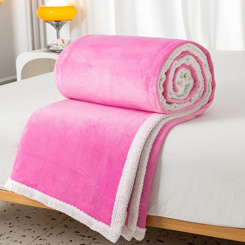 Thick Milk Velvet Double-sided Leisure Blanket Air Conditioning Blanket Towel for Summer Use
