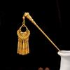 Ethnic Style Golden Tassels Hair Fork Ancient Ethnic Style Hair Sticks  Festival