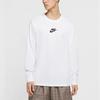 Nike Alphabet Print Casual Crew Neck Long Sleeve T-Shirt Men Tops White CU7391-100