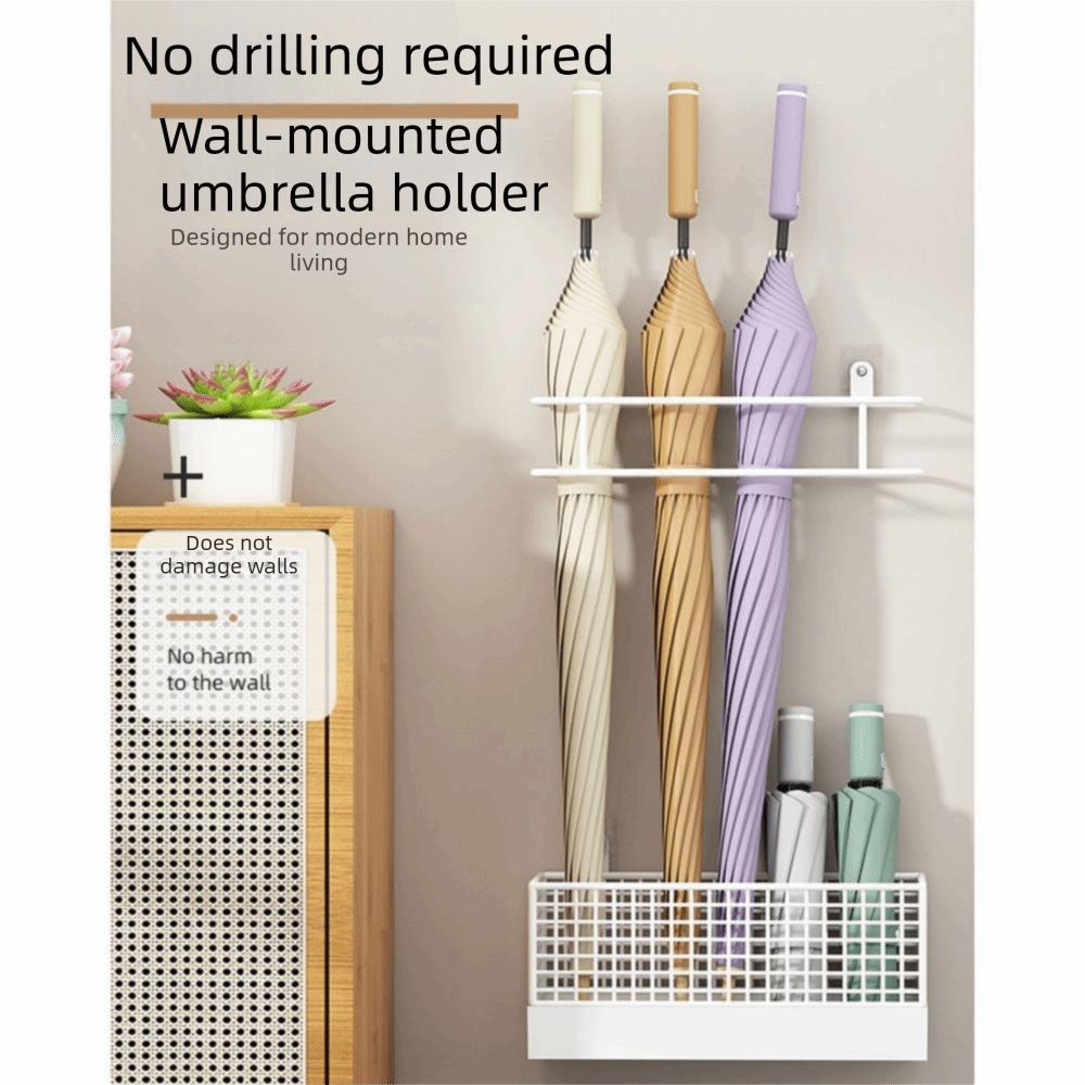 Metal Umbrella Storage Rack Wall-Mounted Umbrella Stand Durable Umbrella Holder Hotel