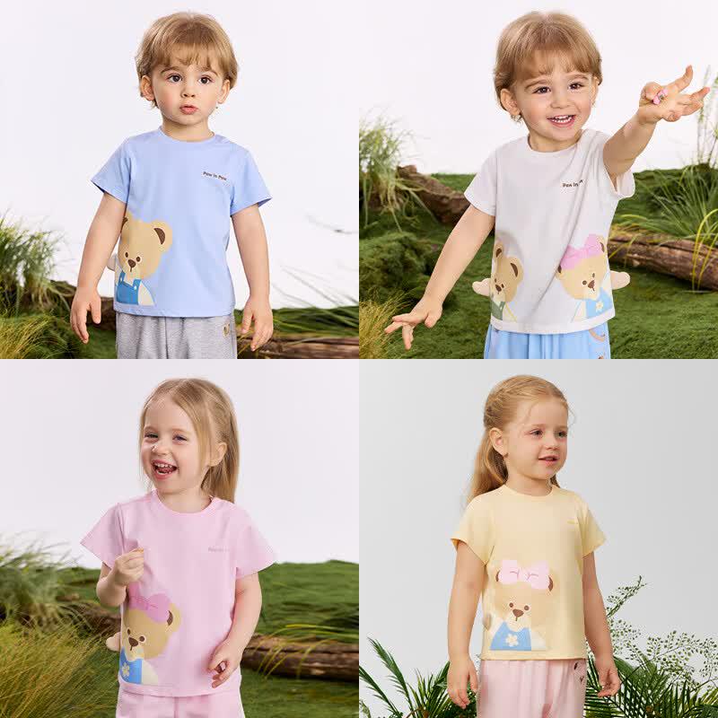 PawinPaw Unisex Cartoon Bear Short Sleeve T-Shirt