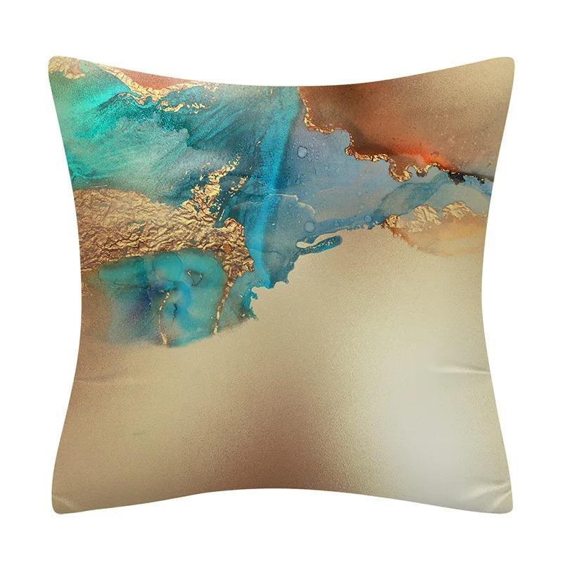 Federa per Cuscino Decorativa Turchese Arte Astratta Federa per Cuscino a Strisce Divano Camera da Letto Auto Cuscino da Lancio