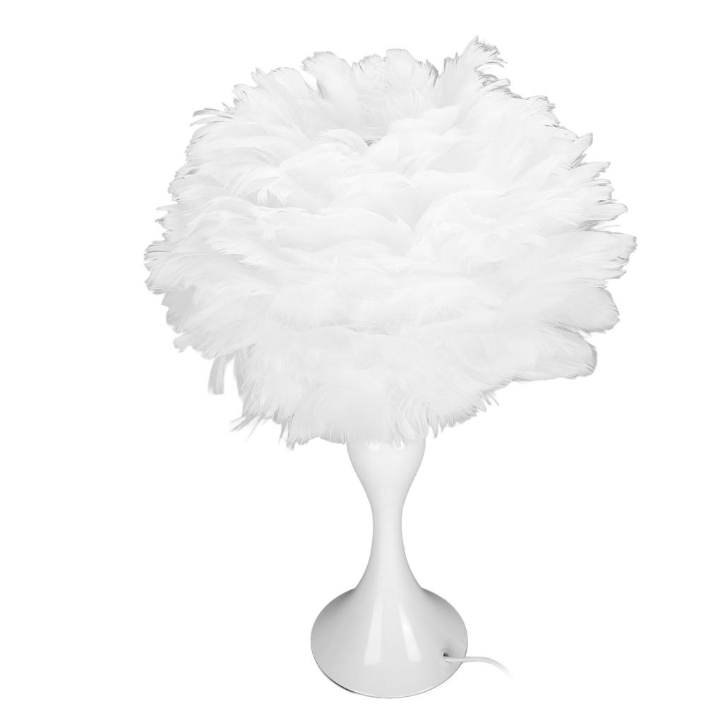 Feather Desk Lamp Romantic Fashionable Decorative Bedside Lamp for E27 E26 Bulb Bedroom
