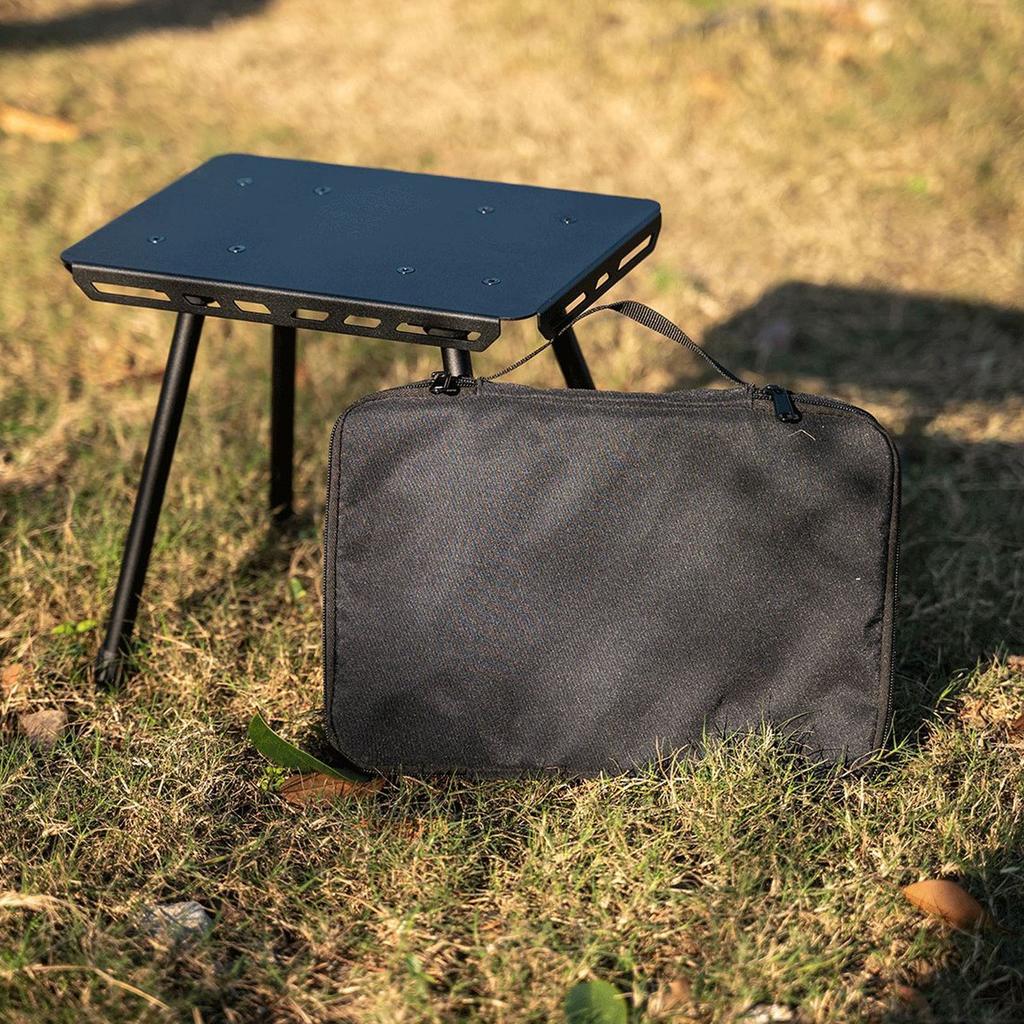 Portable Folding Stool Lightweight Aluminum Oxford Fabric Seat Cushion 330.7lbs Load Bearing Fishing Camping Chair for Hiking