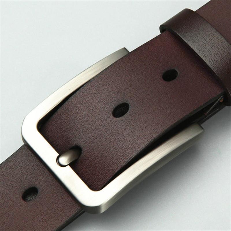 New Business Leisure Men's Alloy Square Pin Buckle Belts Male Famous Brand Luxury Designer PU Leather Jeans Belts for Men