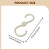 3x Hanging Hooks S Shaped Degree Rotatable Closet Storage Hangers Coat Racks for Living Room