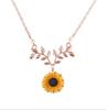 Pearl Sunflower Pendant Necklace - Elegant Women's Fashion Jewelry