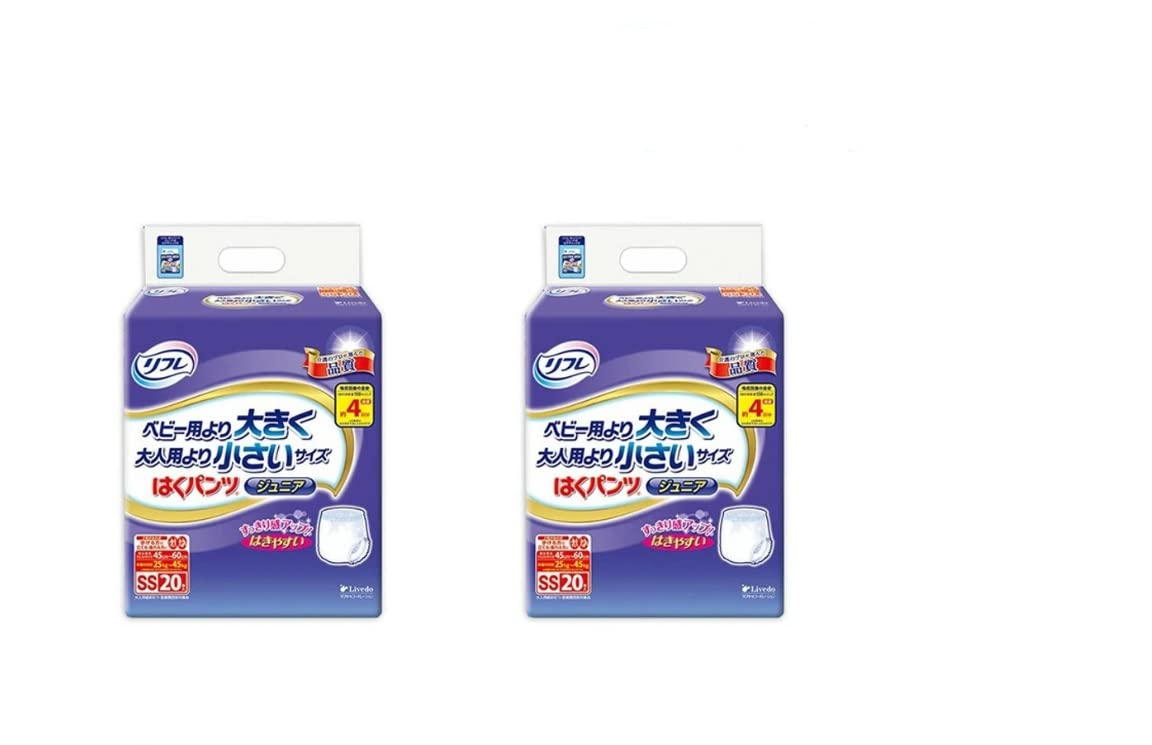 

Refre Junior SS Size Adult Diapers diapers x 2 Holds approximately 4 Also available as adult disposable diapers for (20 packs) - urinations.