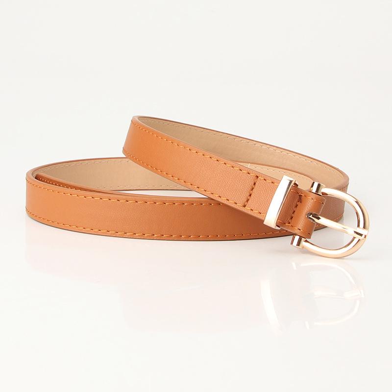 Cintura da donna in pelle PU stile coreano - Semplice cintura decorativa per jeans