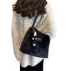 with Handle Furry Shoulder Bag Portable Women's Handbag Large Capacity Plush Tote  All-Match