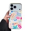 Cartoon Vacation Painting Case For iPhone 17 Pro Max iPhone 16 Pro Max 15 14 13 12 11 16E Air Luxury Leather Texture Silicone Cover