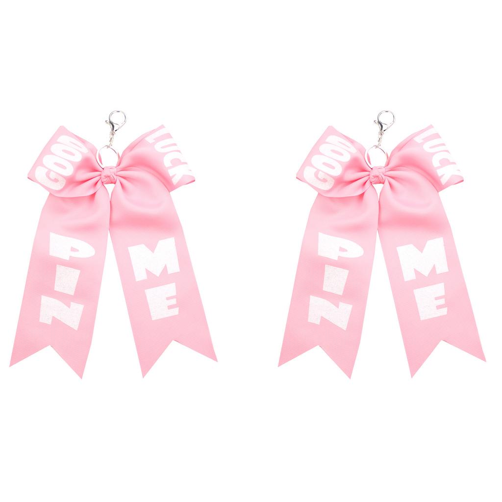 2 Stück Übertriebene Cheerleader-Schlüsselanhänger Stilvolle Schleifenform Mit Quasten Taschen-Hängeornament Perfekt Für Geschenke Und Dekorationen