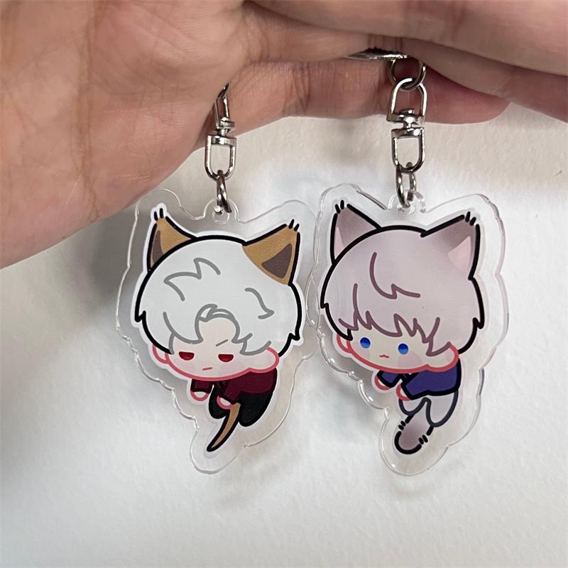 Game Love And Deepspace Xavier Zayne Rafayel Sylus Cosplay Keychain Acrylic Keyring Key Chain 4Pcs/Set Bag Pendant Accessories