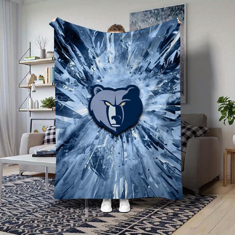 Chicago Bears Football Helmet Blanket Sofa Blanket Suitable For All Seasons Gift Machine Washable Sheet