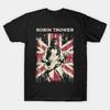 Robin Trower Robin Trower Tričko s americkou vlajkou Černé Všechny velikosti Dárek QT689 Unisex Tričko