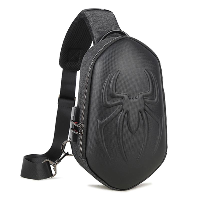 Running Chest Bag for Men USB Charging Fashion Streetwear Sling Pack Crossbody Motor Cycling Backpack