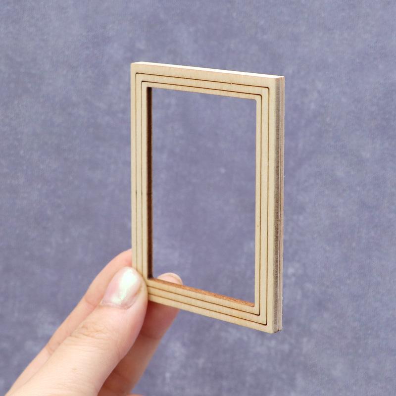 Doll House Mini Furniture Accessories Living Room Micro Scene Model Diy Plain Photo Frame