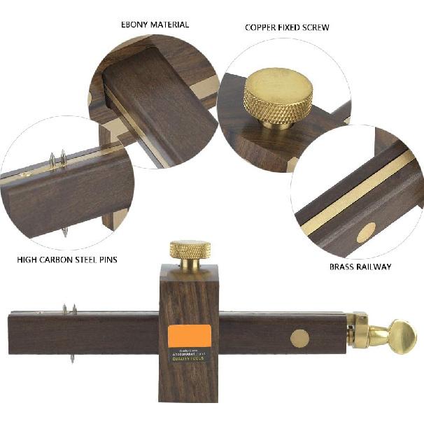 Ebony Material Wood Scribe Tool Multifunctional Scribing Tool 8 Inch Carpenter Woodworking Mark Scraper Scriber For Wood Crafts