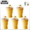 Silicone Folding Straw Cup with Ice Cube Mold Summer Collapsible Travel Cup Bottle Built-in Ice Ball Mold 2in1 Portable Amagi