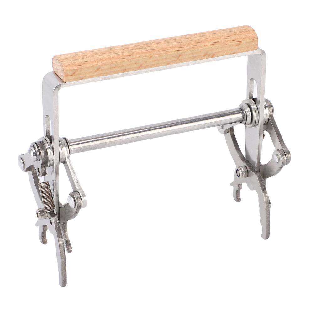 Beekeeping  , Wooden Handle Frame Lifter with Stainless Steel Structure for   Maintenance