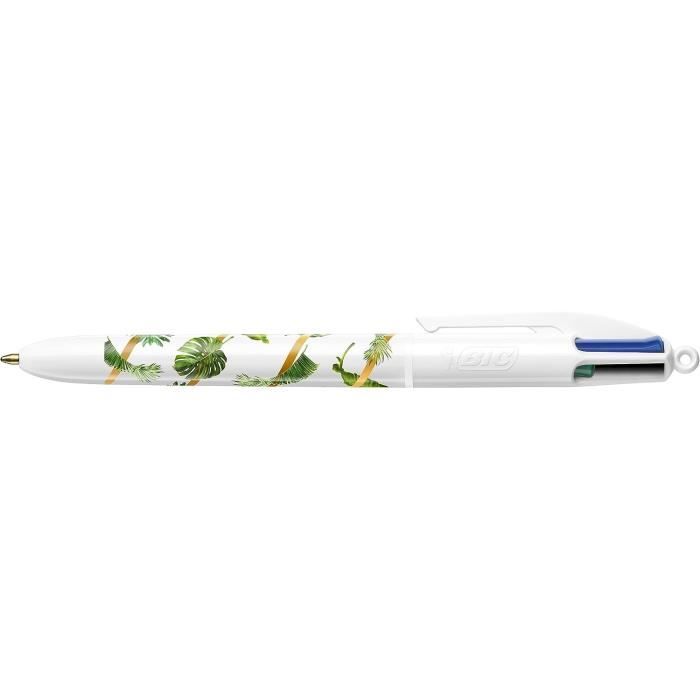 BIC 4 Colors Decor Ballpoint Pens Botanical Series Medium Point (1.0mm)
