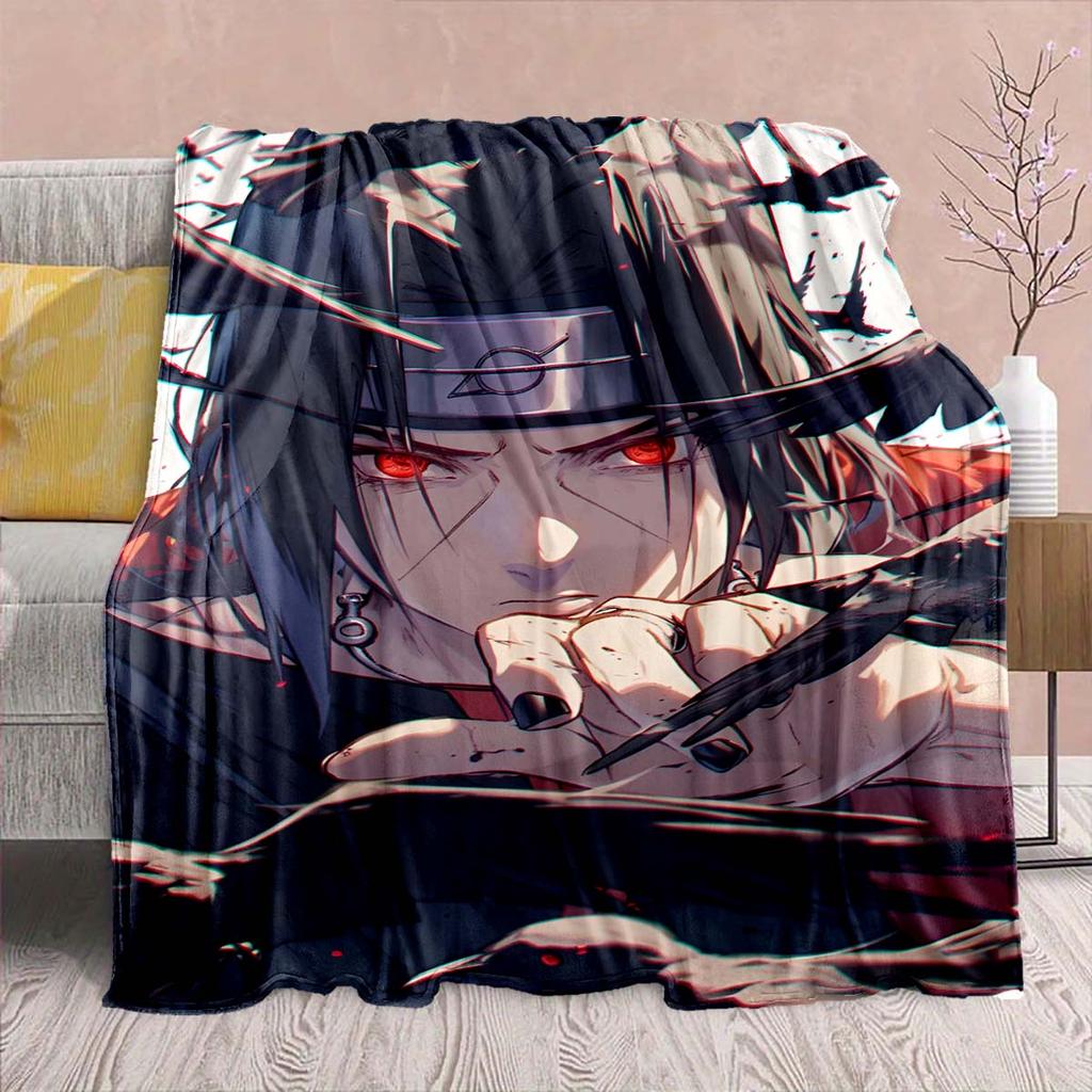 Naruto Anime Flannel Blanket - Soft Warm Perfect for Sofa, Bedding Camping Travel Office Home Decor