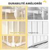 PawHut Metal Safety Gate Foldable and Modular Enclosure for Dogs and Children 8 Panels 61 X 75 Cm White