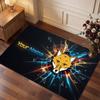 Leicester City Custom Crystal Velvet Rug, Personalized Name Text Print, Football Logo Soft Non‑Slip Floor Mat Home Decor Gift