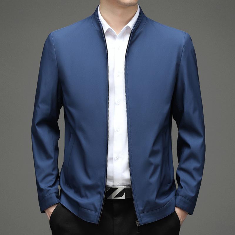 Clothes Men's Jacket Spring and Autumn New Stand-up Collar Jacket Young Casual Trench Coat Inner Wear