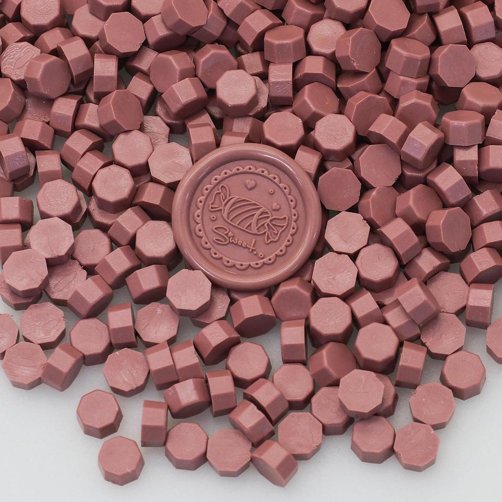 148 Pearlescent Octagonal Sealing Wax Beads - Mixable Colors, 500g Package