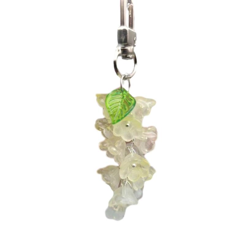 Handmade Convallaria Phone Chain Sweet and Delicate Pendant Phone Straps Lanyard Phone Hangings Decoration Key Chain