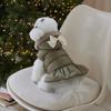 Thick Winter Pet Clothes: Hooded Bowknot Cotton Outfit for Small Dogs