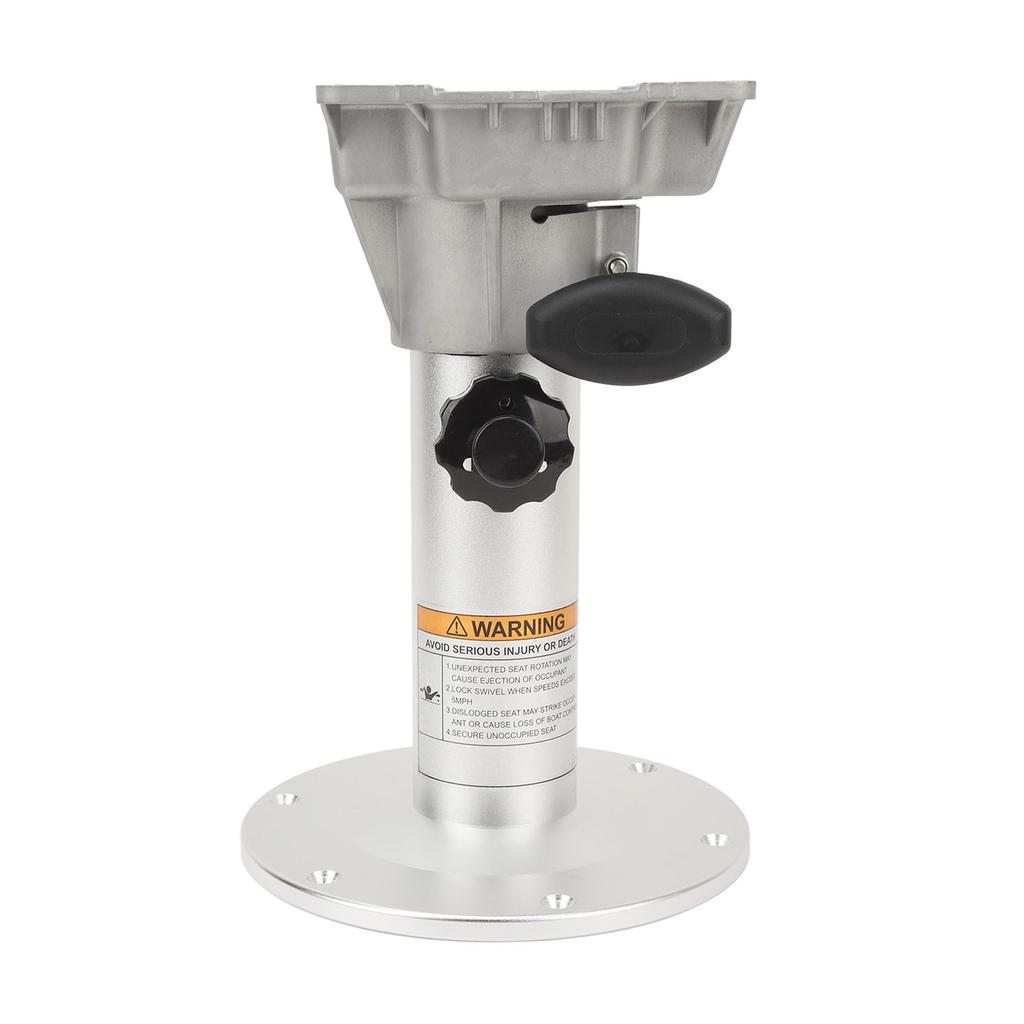 Boat Seat Pedestal Aluminum Alloy 360 Degree Swivel 335 to 490mm Adjustable Height Pedestal for RV Yacht Marine