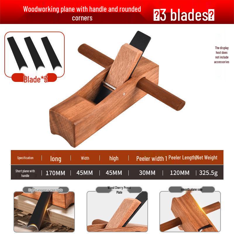 Rosewood Half-Round Woodworking Plane for Trimming and Grooving.