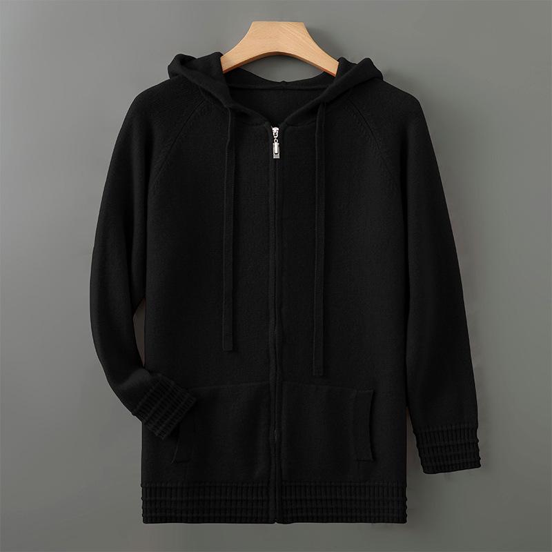 

2025 Autumn/Winter Men s Loose Wool Hooded Cardigan - Comfortable Casual Knitwear. Extra Large