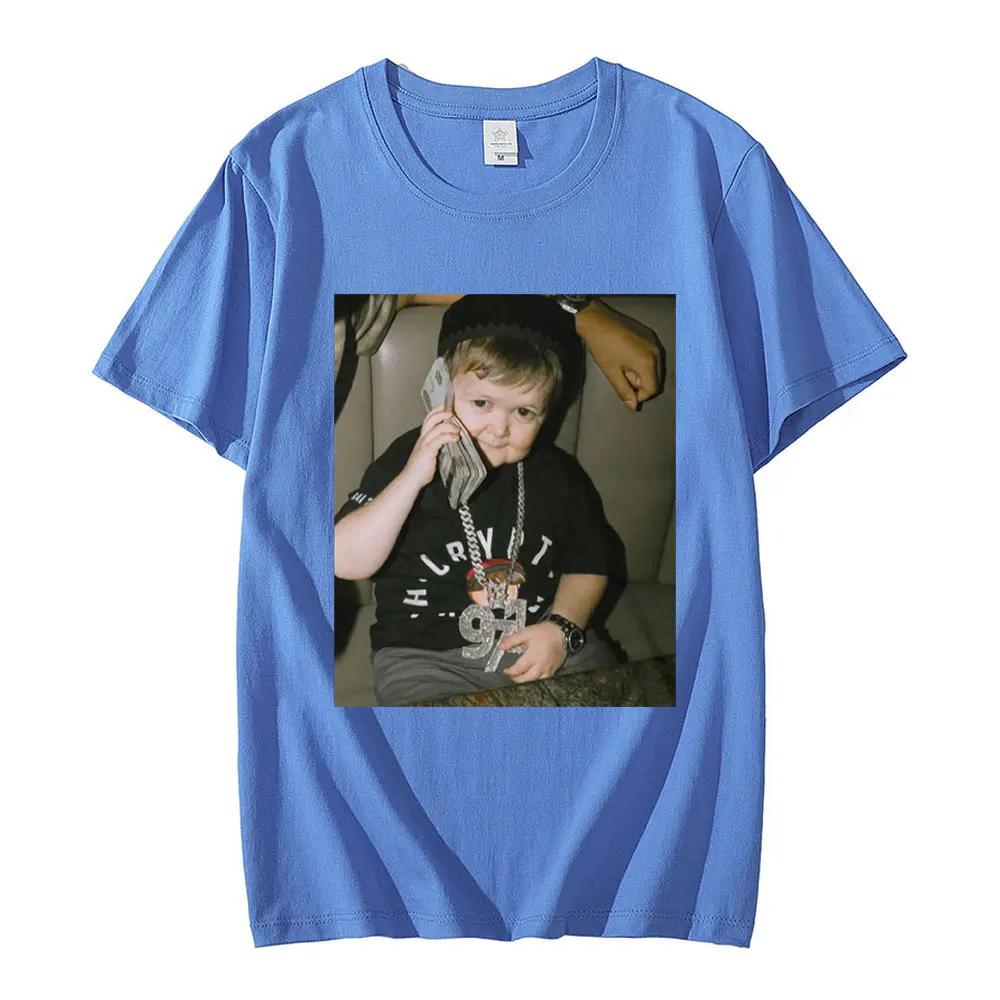 Fun Hasbulla Battle Terrier T-shirt Mini Khabib Blogger Graphic T-shirt Men's high quality oversized T-shirt Streetwear