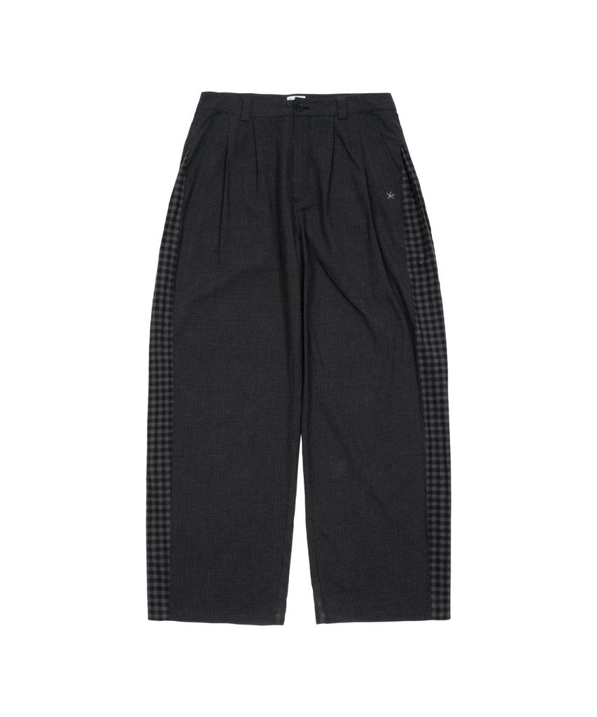 THE COLDEST MOMENT Tcm Starfish Check Pants (Charcoal)