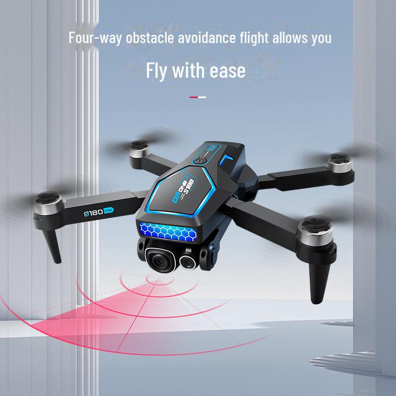 S180 Cross-Border Drone: Aerial Photography, Triple-Lens, Brushless Motor, Obstacle Avoidance, Optical Flow, Hover & Remote Control Toy Aircraft