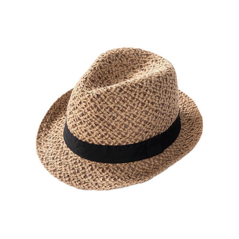 Summer breathable hat female linen travel seaside beach sunshade sunscreen UV protection sun hat male