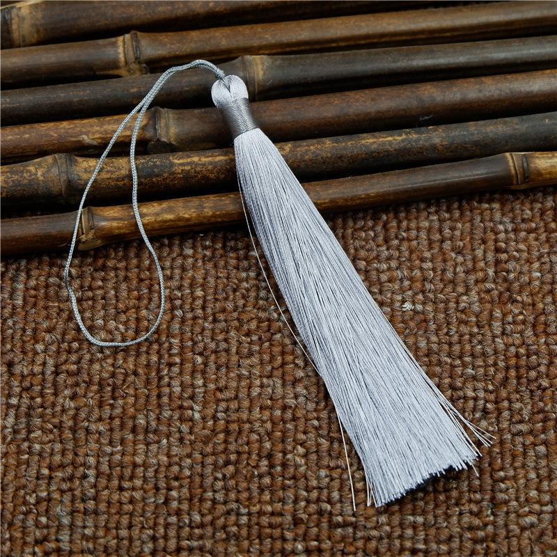 12 cm Eis-Seide Quasten Suizi Antik Langer Hänge-Spitzenfächer Anhänger Antikes Cheongsam Hanfu Quastenanhänger Handgefertigtes Zubehör