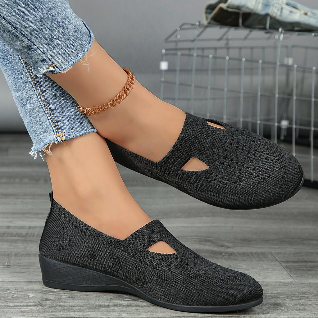 Fashion Women's Flats Shoes 2024 New Simple Round Toe Anti-Slip Flats Shoes Loafers Outdoor Casual Comfortable Breathable Women's Shoes