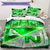 Atlético Nacional Pattern Bedding,Quilt Set Quilt Cover Pillowcase Home Birthday Gift(1 * Duvet Cover + 2 * Pillowcase, Without Core)_lx