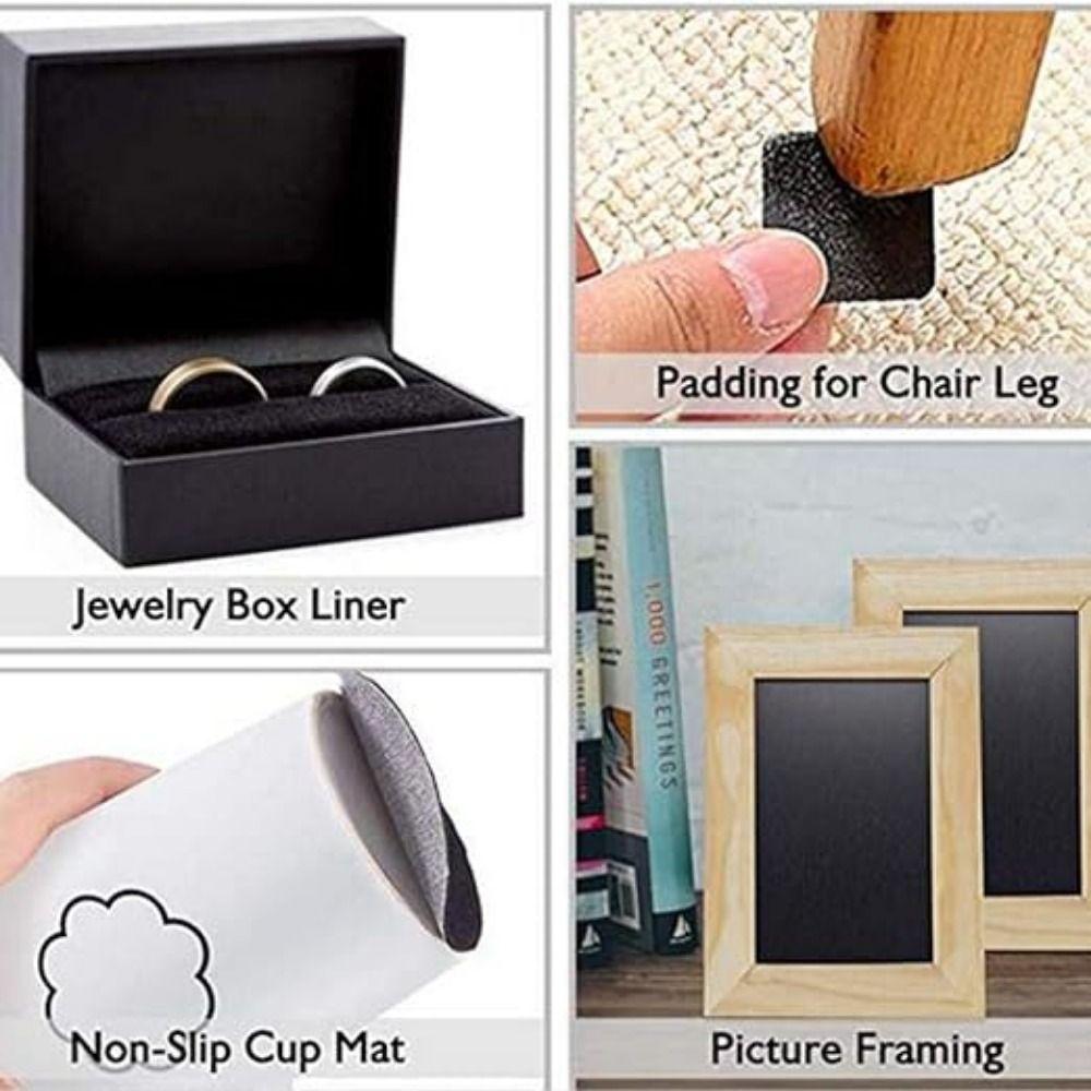 10pcs/set DIY Craft A4 Quilting Fabric Peel and Stick Velour Felt Sticker  Dresser Flock Lining